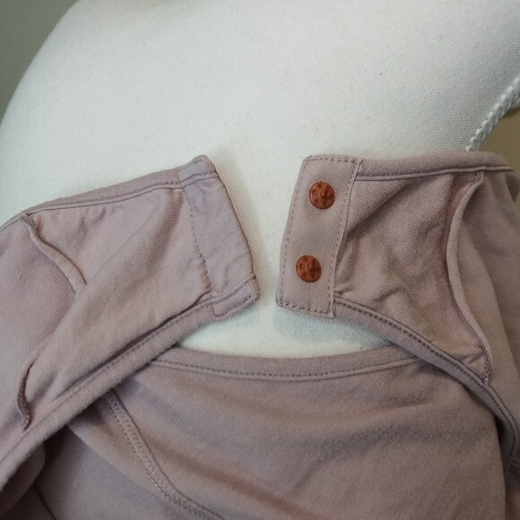 Free People Intimately Yours Snap Closure Bodysuit Mauve Size Large - Picture 5 of 5
